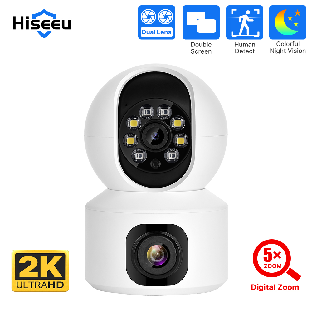 Home Security Monitoring Service - Hiseeu 2K 4MP PTZ IP Camera