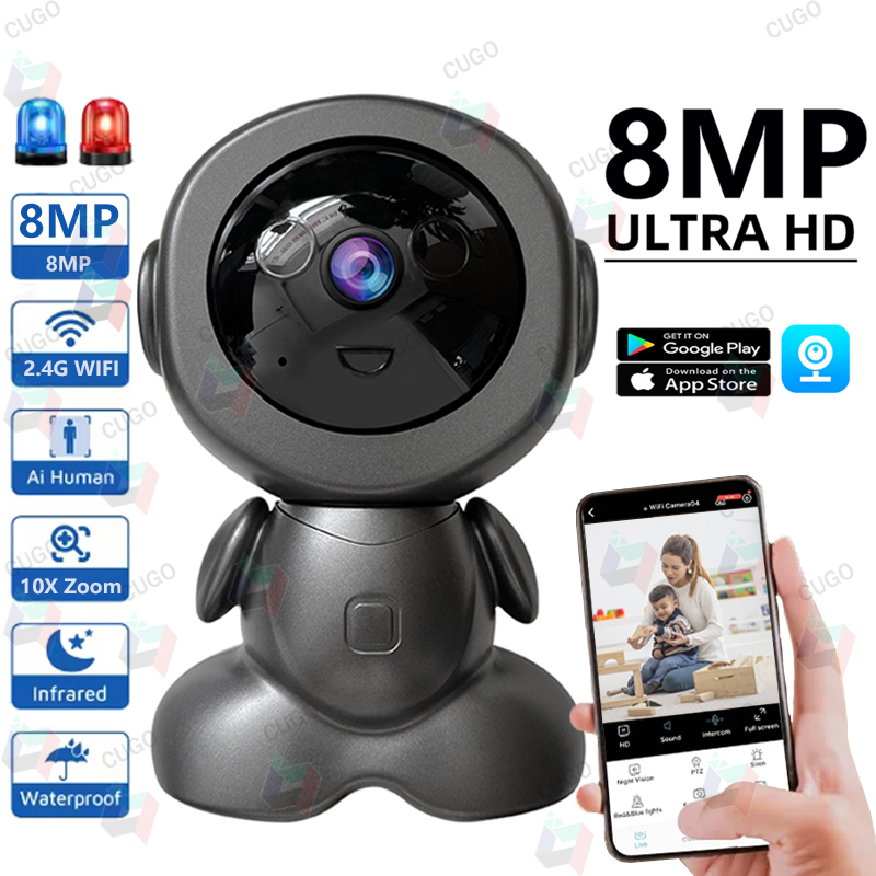 8MP Wifi Surveillance Robot Ca - Home Security Robot review and price