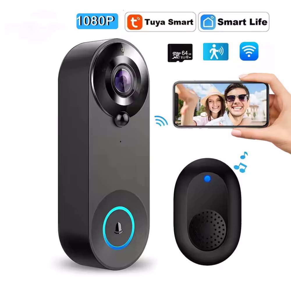 Tuya 1080P Wireless WIFI Doorb - Home Security Monitoring Service review and price