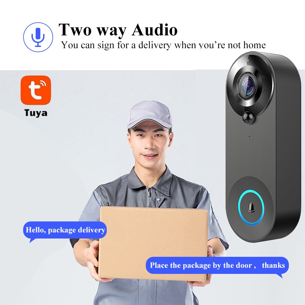 Tuya 1080P Wireless WIFI Doorb - Home Security Monitoring Service review and price