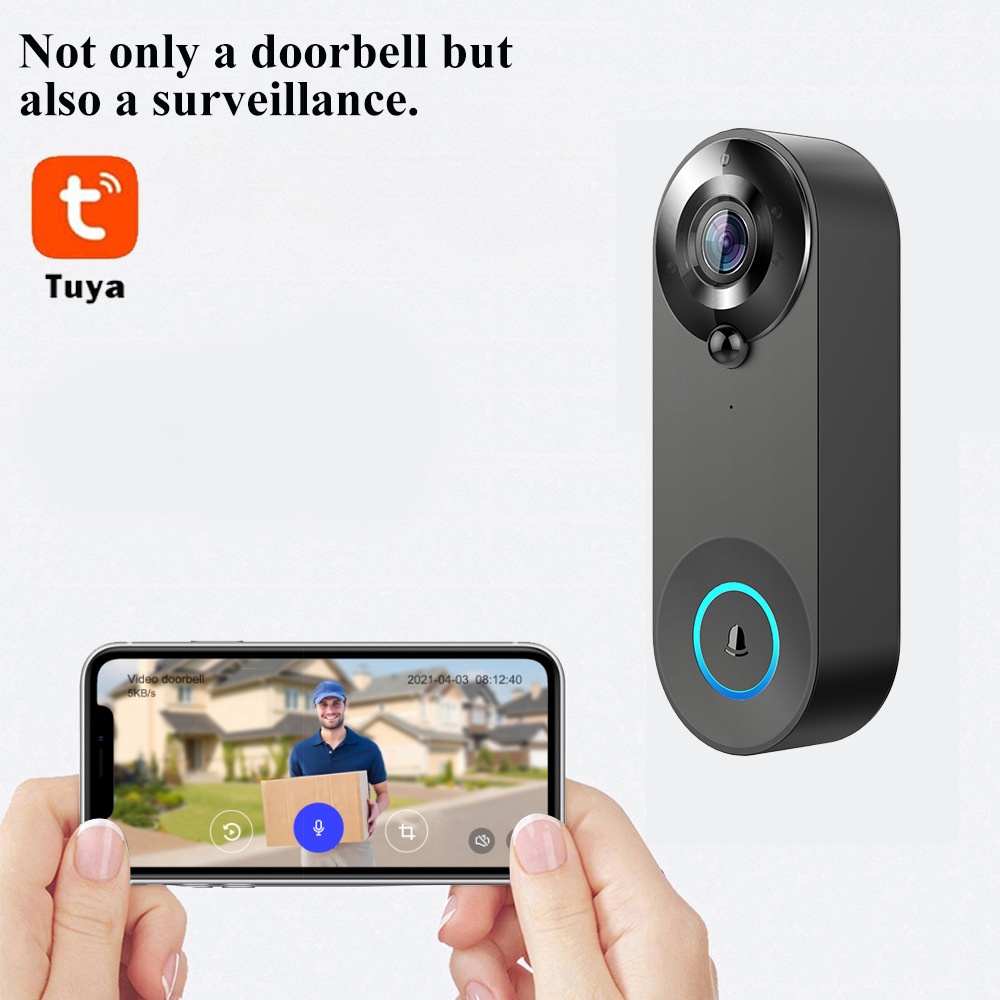 Tuya 1080P Wireless WIFI Doorb - Home Security Monitoring Service review and price