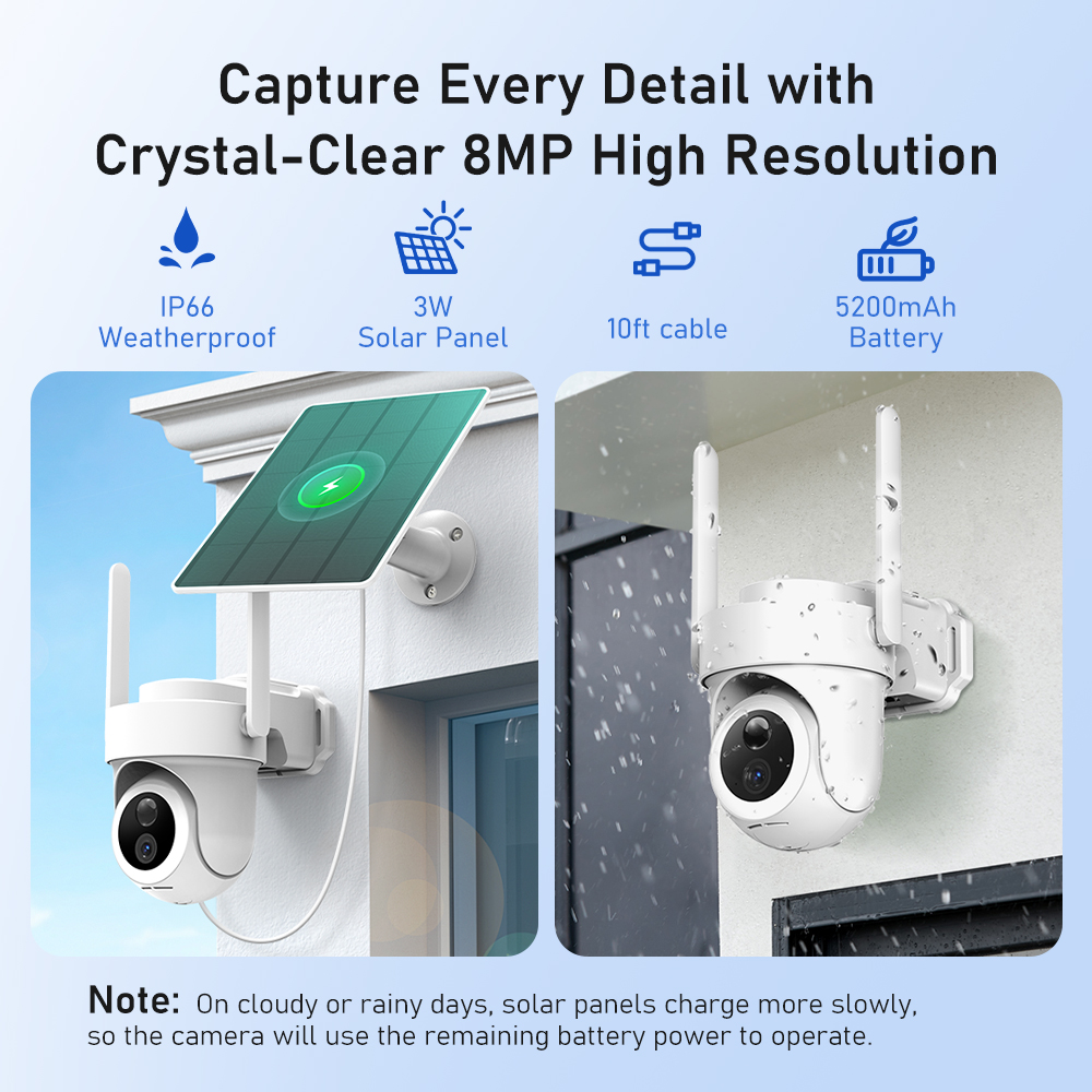 8MP 4K Solar Camera System 4-C - Home Security Kit With Camera review and price