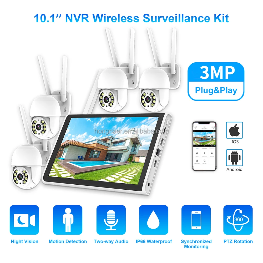 2026 Hongnaer 3MP 4 Channel Wi - Home Security Kit With Camera review and price