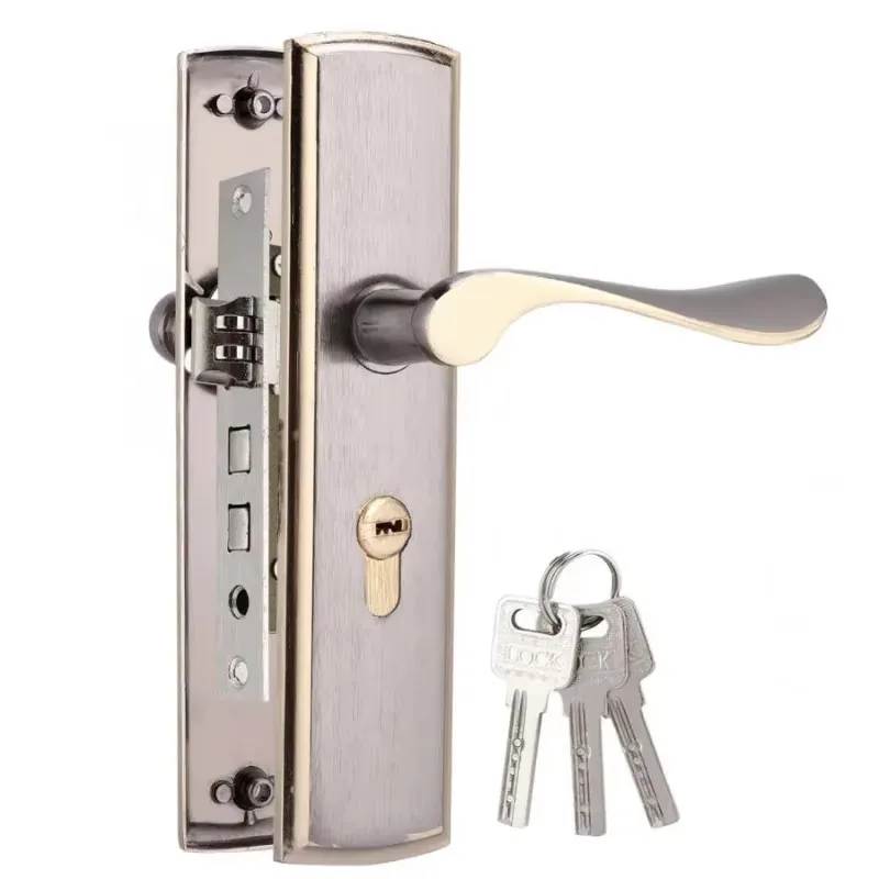Gold Door Handle Lock Silent H - Home Security Essential review and price