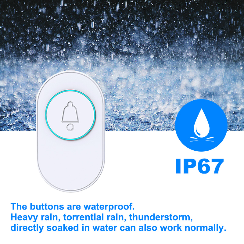 Wireless Doorbell IP67 Waterpr - Home Security Bell review and price