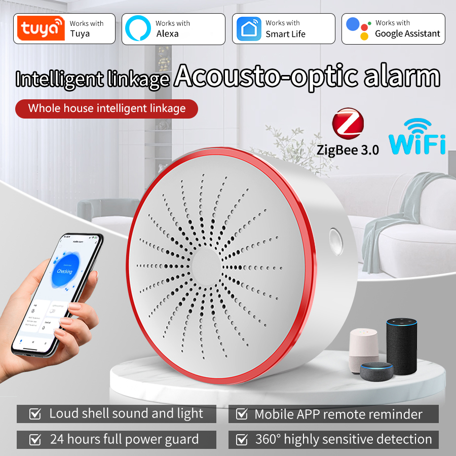 Tuya WiFi ZigBee Smart Alarm S - Home Security Siren review and price