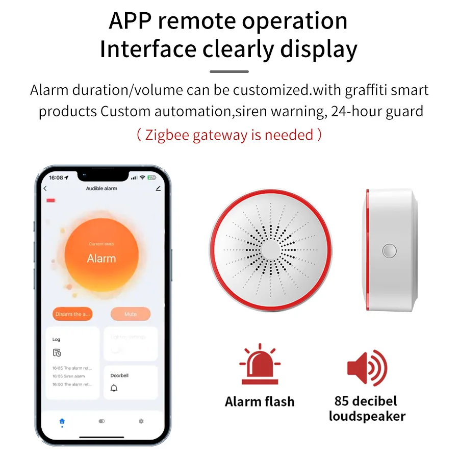 Tuya WiFi ZigBee Smart Alarm S - Home Security Siren review and price