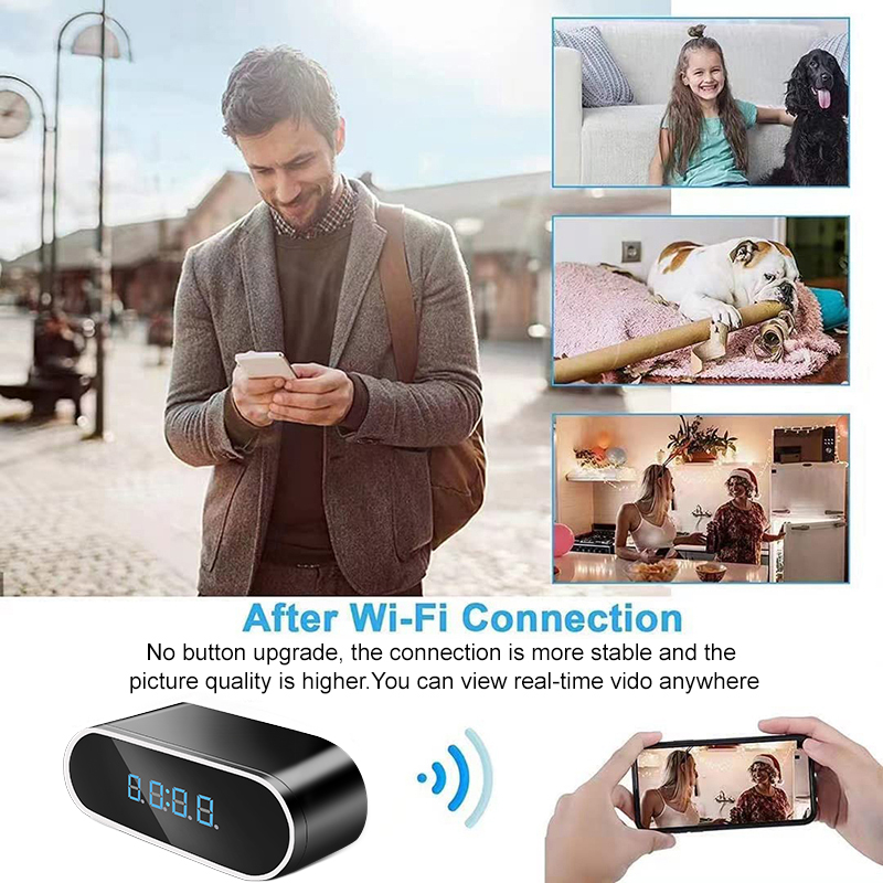 Full HD 1080P Alarm Clock Mini - Home Security Hidden Cameras review and price