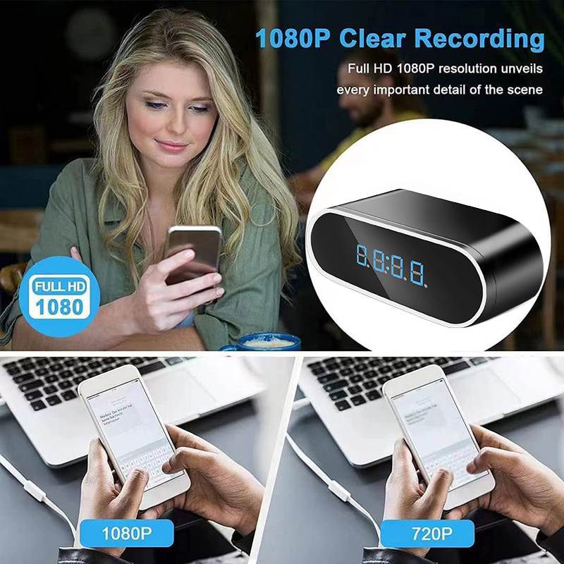 Full HD 1080P Alarm Clock Mini - Home Security Hidden Cameras review and price