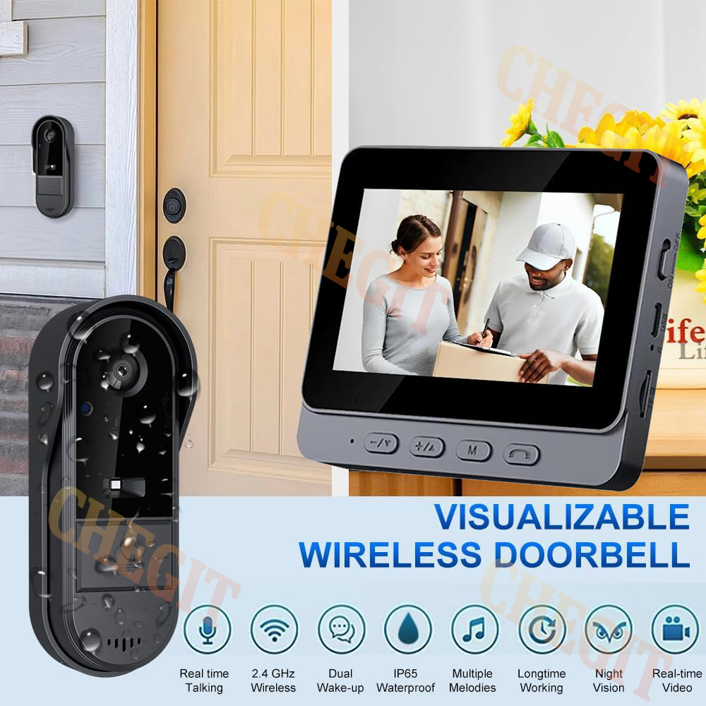 Wireless Wifi Doorbell Camera  - Home Security Monitoring Service review and price