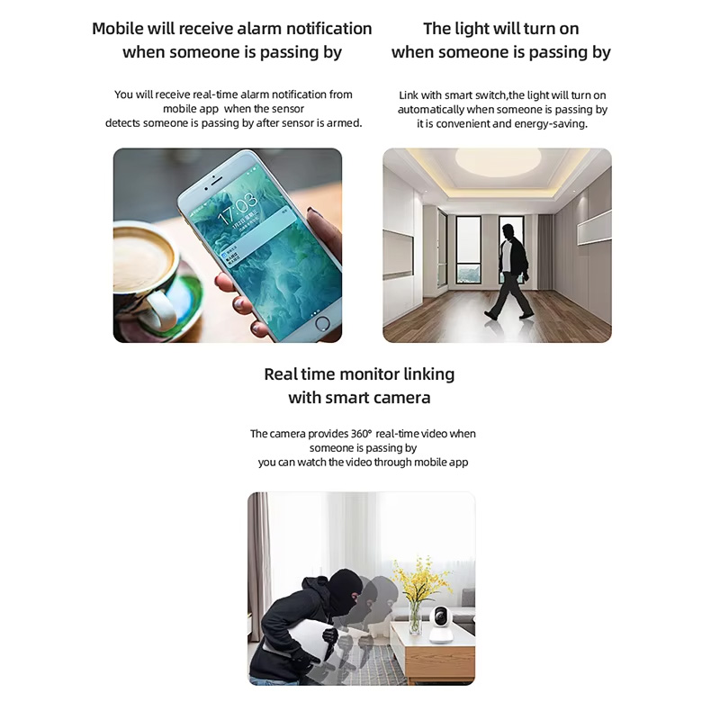 Smart PIR Motion Sensor WiFi Z - Home Security Alexa review and price