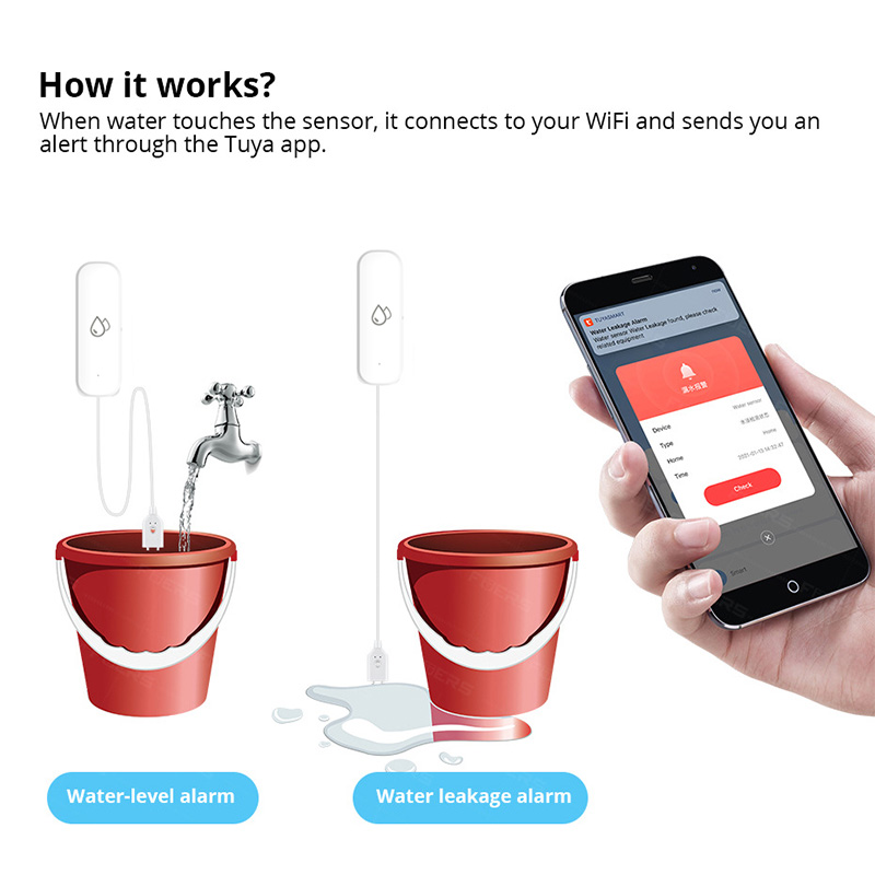 Tuya WiFi Water Leakage Alarm  - Home Security Alexa review and price