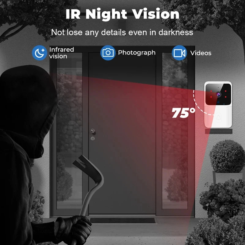 Smart Home WiFi Video Doorbell - Home Security Monitoring Service review and price