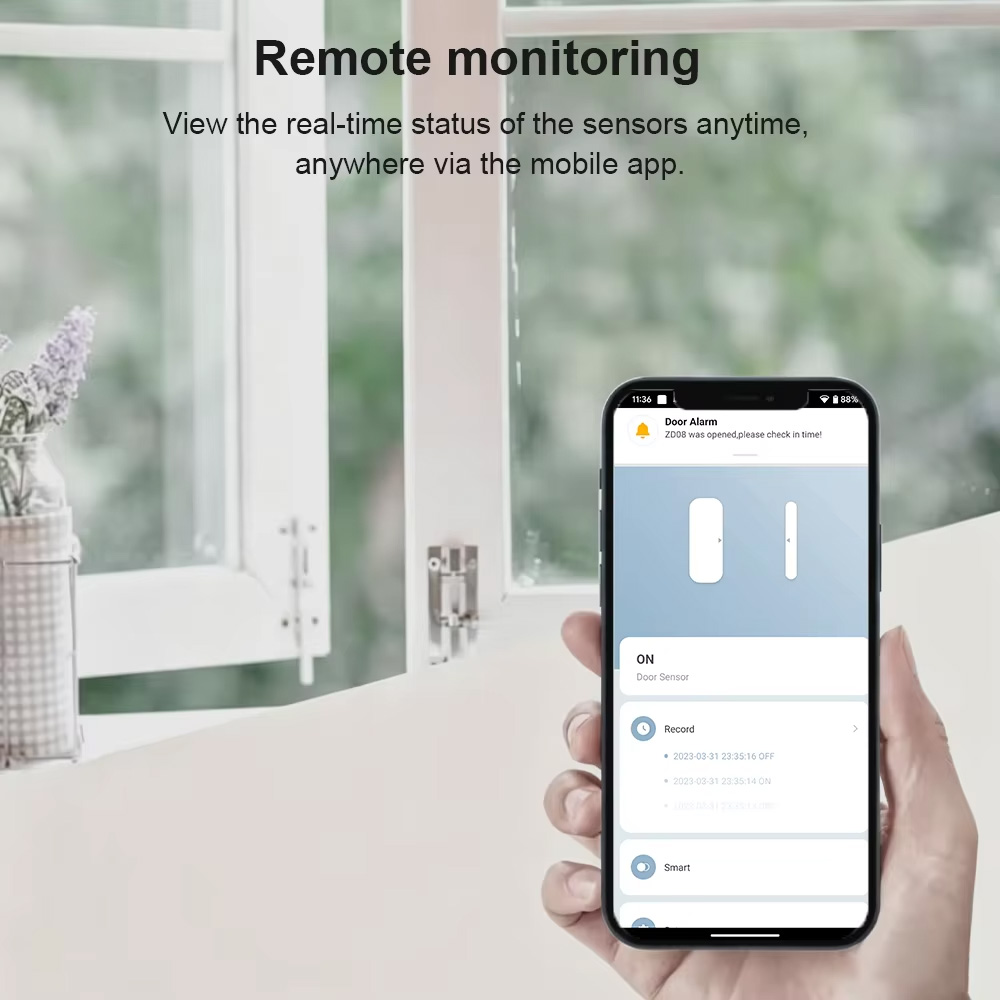 Zigbee 3.0 Door Window Sensor  - Home Security Alexa review and price