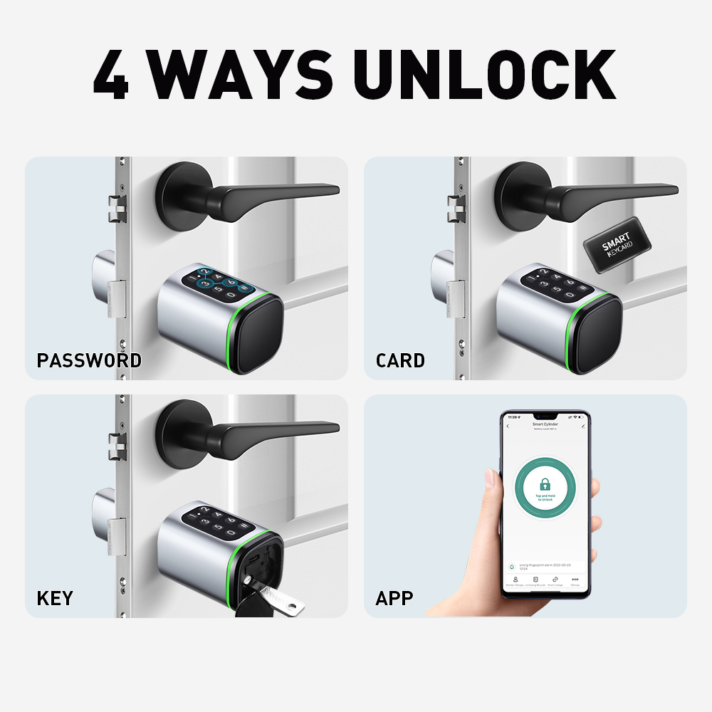 Smart Cylinder Lock Tuya 60-90 - Home Security Essential review and price