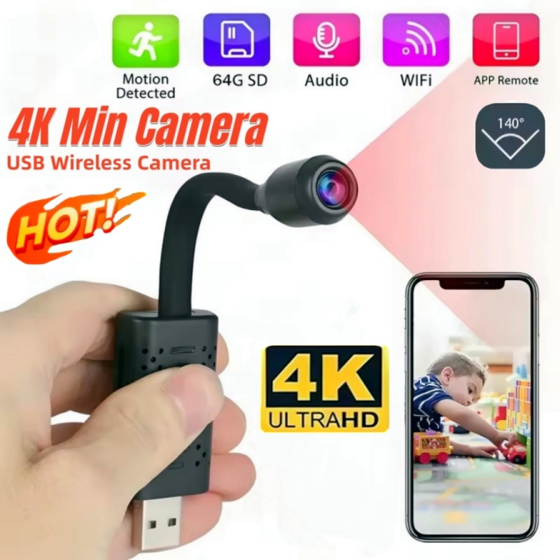 4K Mini USB WiFi Camera Portab - Home Security Monitoring Service review and price